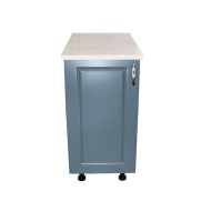 Corp inferior cu 1 Usa Zebra, Alb / MDF Albastru si blat travertin 40 x 85 x 60 Corp inferior cu 1 Usa Zebra, Alb / MDF Albastru si blat travertin 40 x 85 x 60